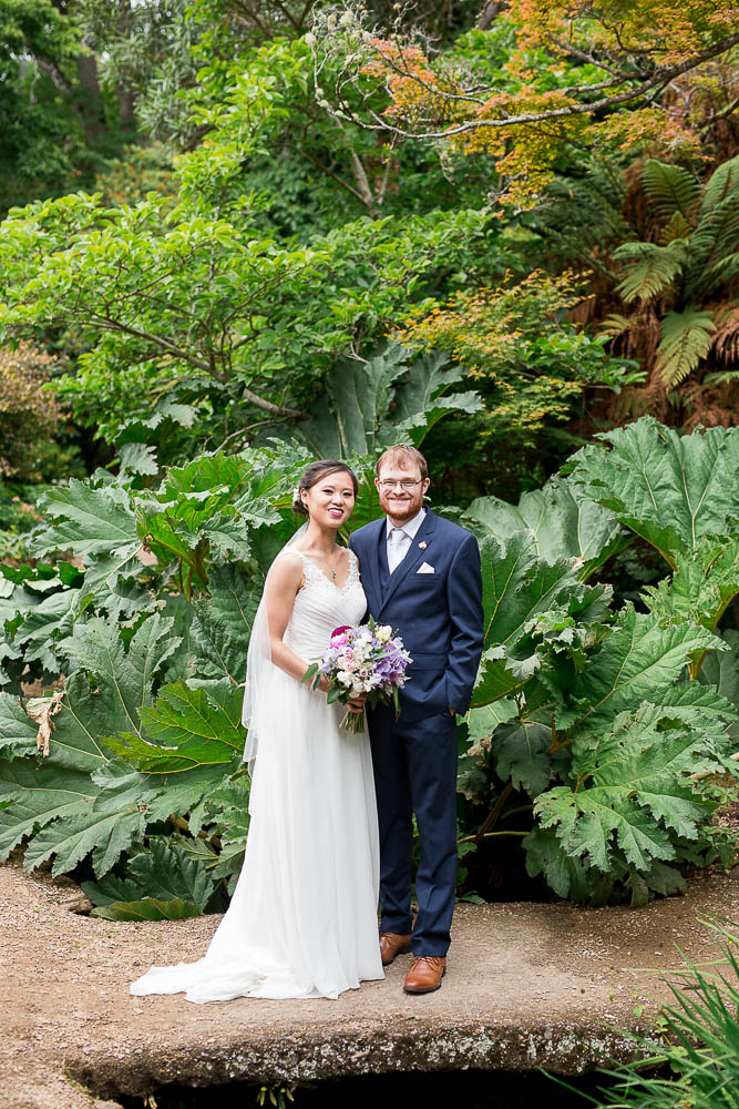 Glenfalloch Gardens Otago Harbour wedding photo